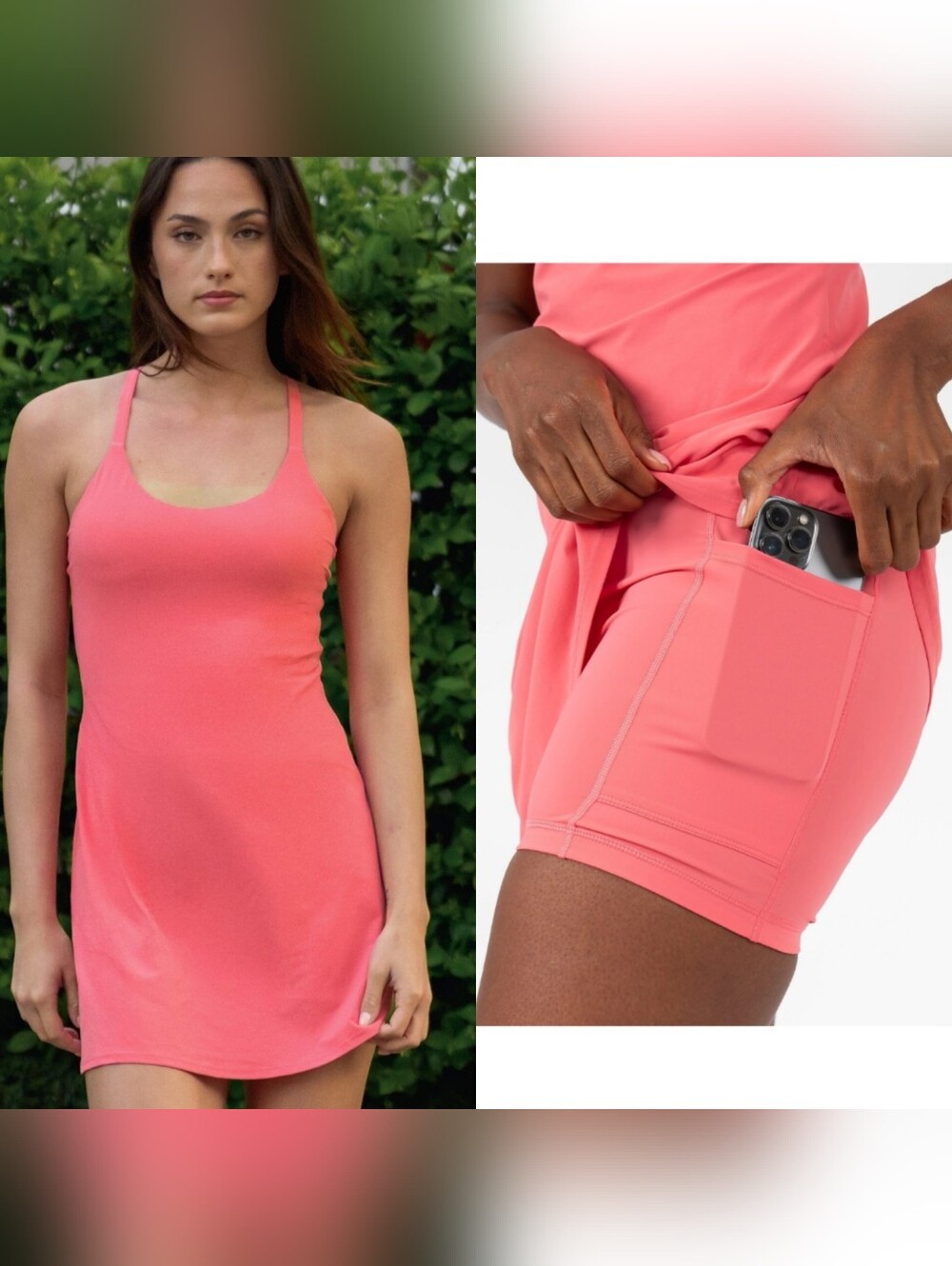 NWT Rhoback | Demi Active Dress in Watermelon Pink